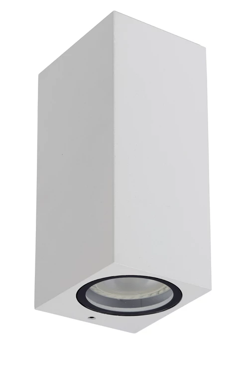 Lucide ZARO - Wandspot / Wandlamp Binnen/Buiten - 2xGU10 - IP65 - Wit - uitgezet